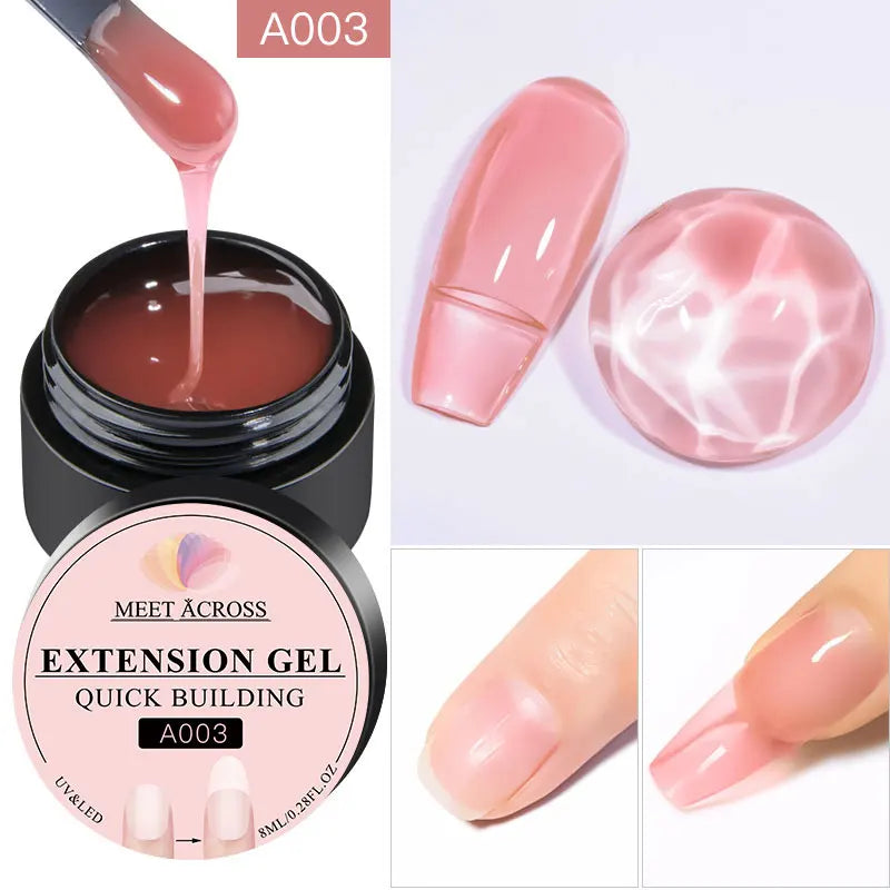 MEET ACROSS 8ml Pearl Shell Thread Gel Nail Polish 3D Semi Permanent Soak Off UV Gel Nail Art Varnish For Nails Manicure DIY