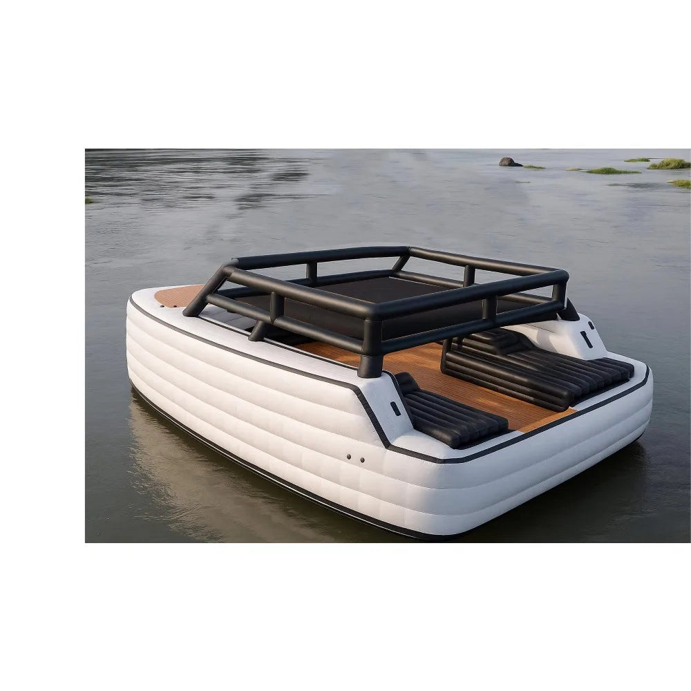 Large Custom Inflatable Yacht Pink Boat New High Quality PVC Outdoor Watercraft for Summer Party Leisure