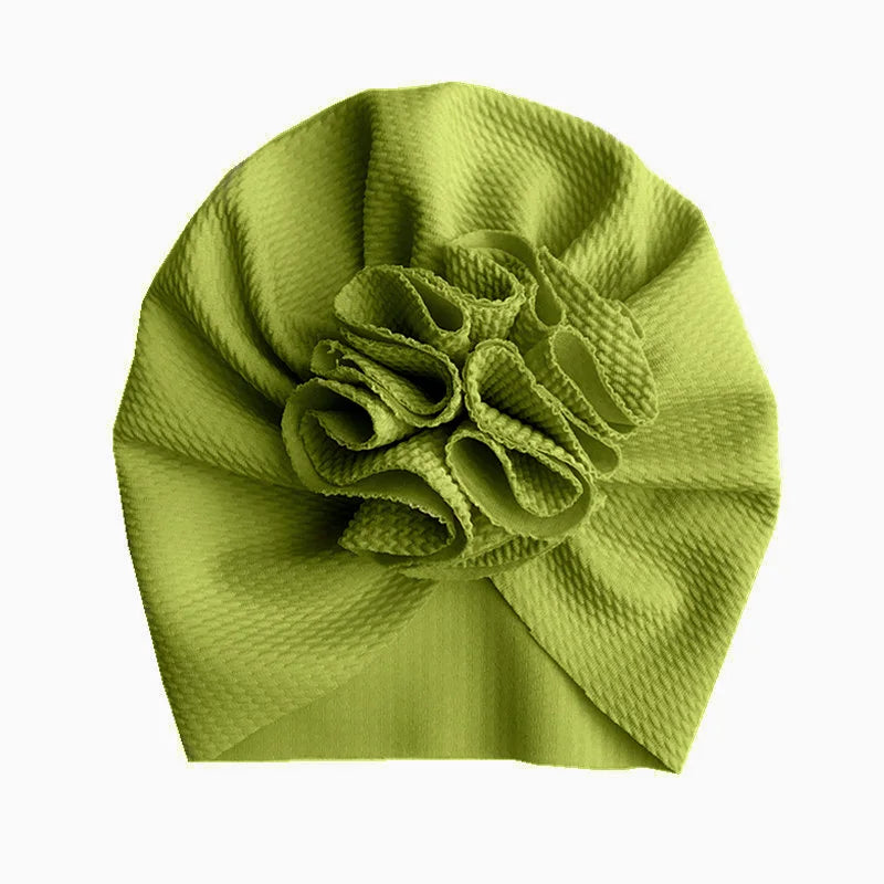 Cute Flower Baby Turban Hat Soft Baby Girl Headwrap Beanie Hat For Newborn Infant Toddler Headwear Headband