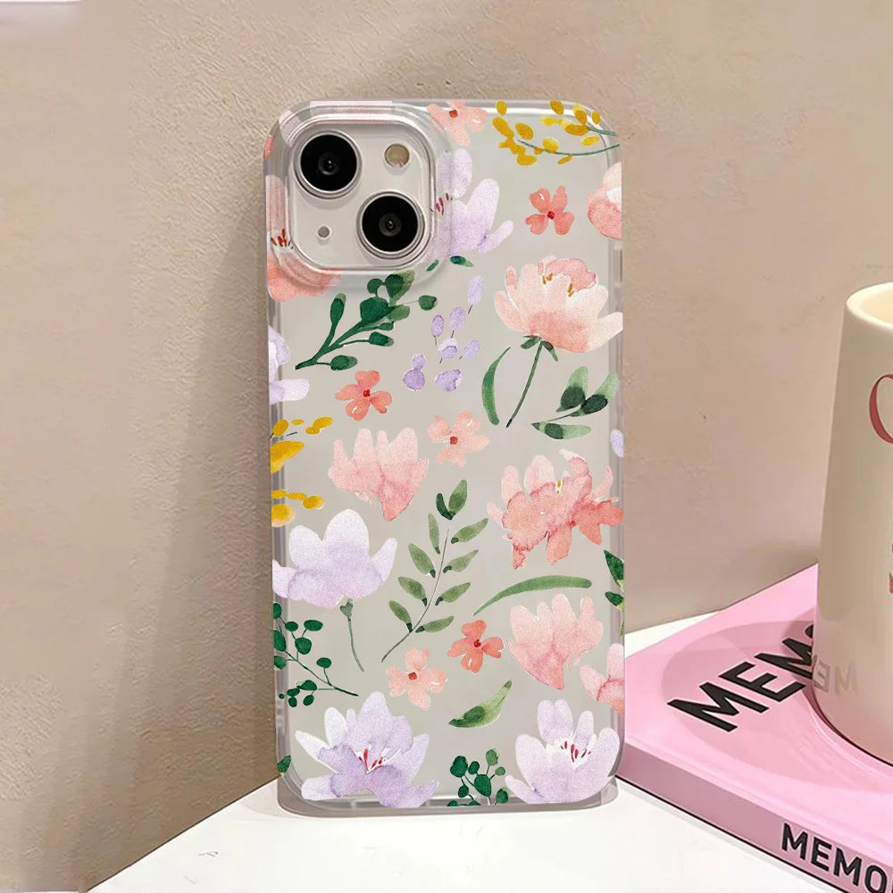 Transparent Matte Cases For iPhone 17 16 15 Case iPhone 16 Pro Max 15 14 12 11 13 Air Fundas Shockproof Cover Soft Phone Bumper