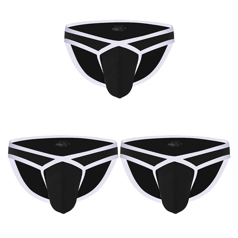 Men Modal 3D Pouch Briefs Athletic Sports Male Breathable Skin-friendly Soft Underwear High Stretch Underpants for Daily Wear
