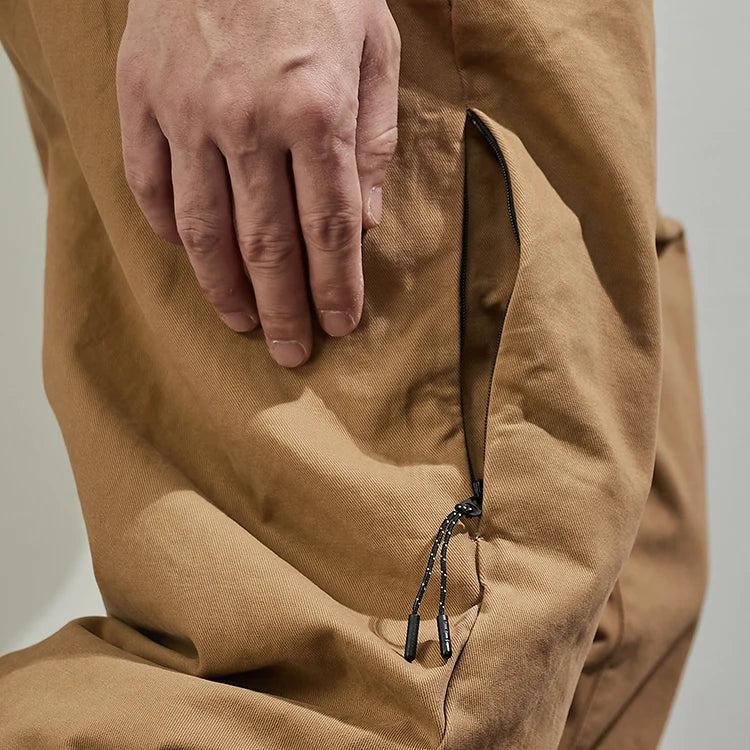 Baggy tapered casual pants cotton autumn and winter weight trousers men's overalls