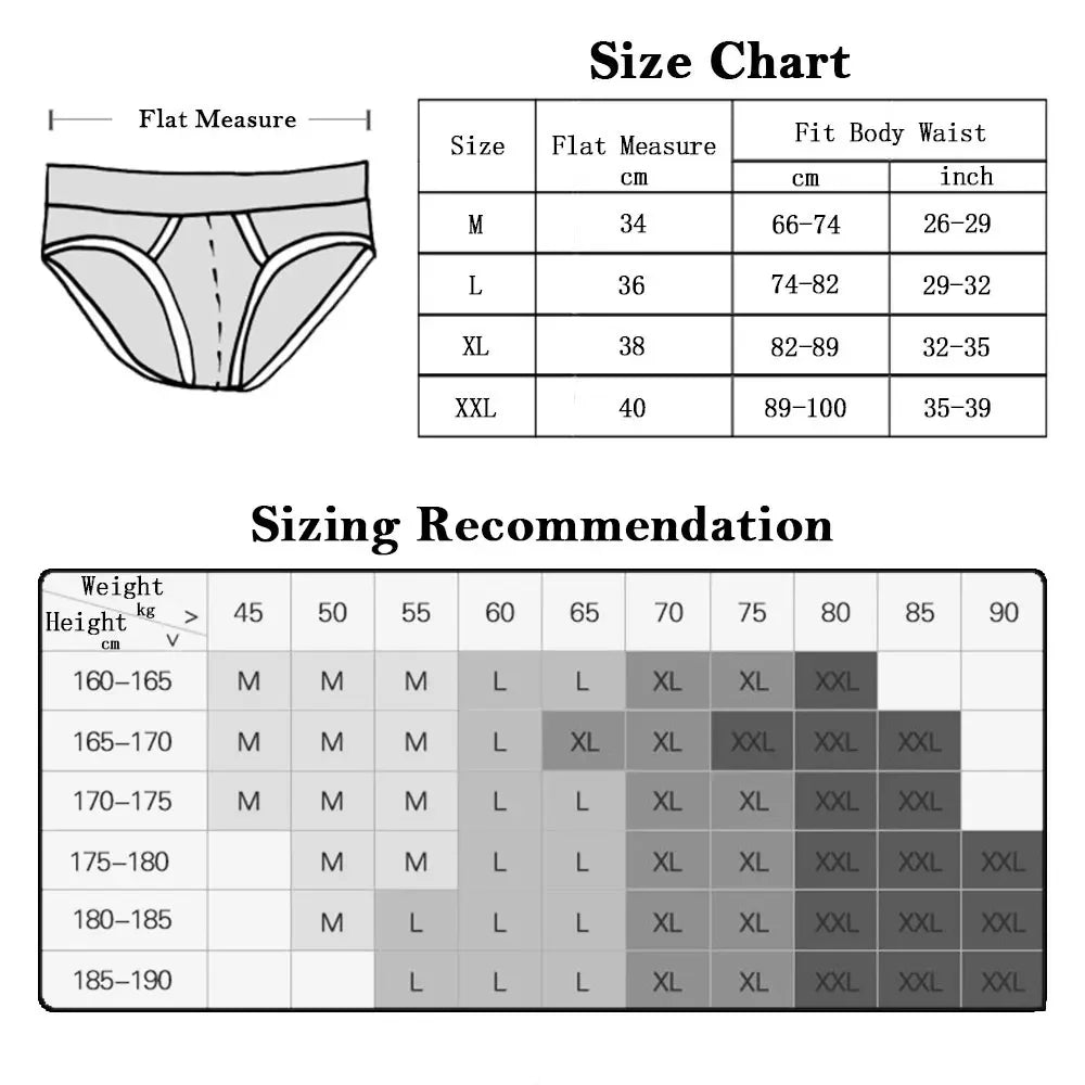 Men's Low Rise Cotton Bikini Underwear Breathable Stretch Support Briefs Wide Waistband Underpants Male Panties Hip Brief