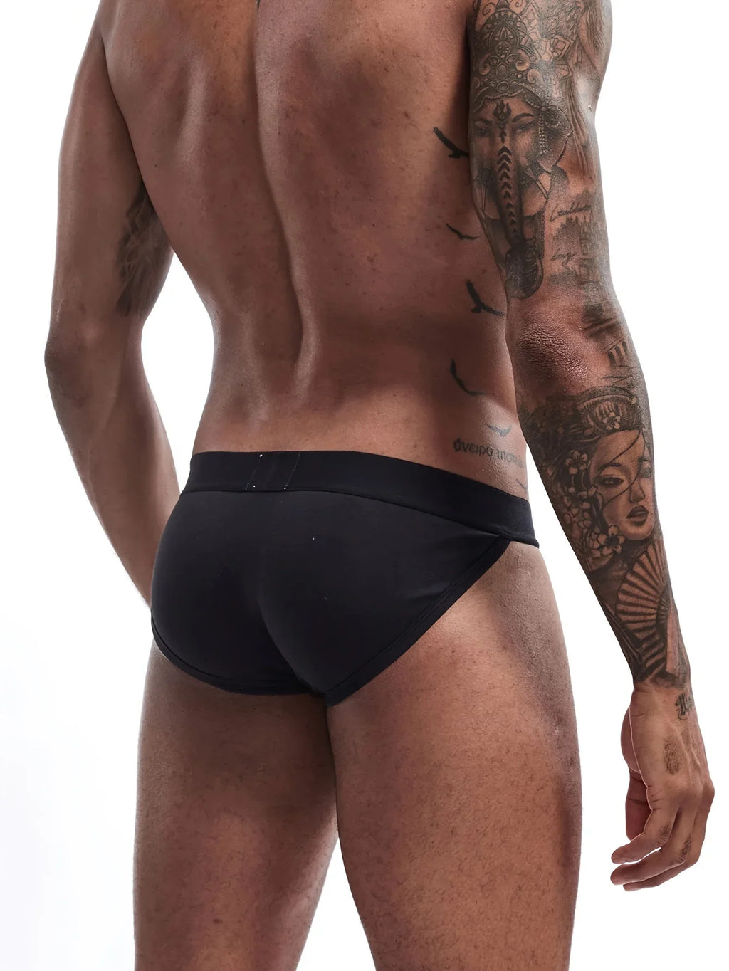 Men's Low Rise Cotton Bikini Underwear Breathable Stretch Support Briefs Wide Waistband Underpants Male Panties Hip Brief