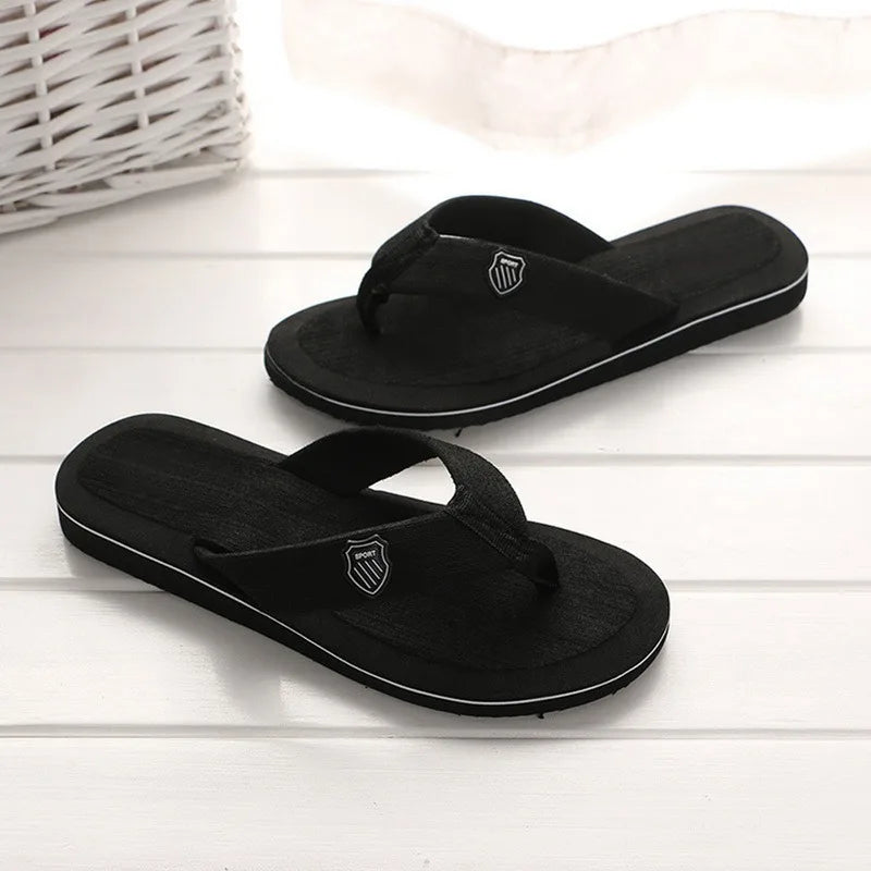 High Quality Summer Slippers Men Flip Flops Beach Sandals Non-Slip Casual Flat Shoes Slippers Indoor Shoes Men Outdoor Slides