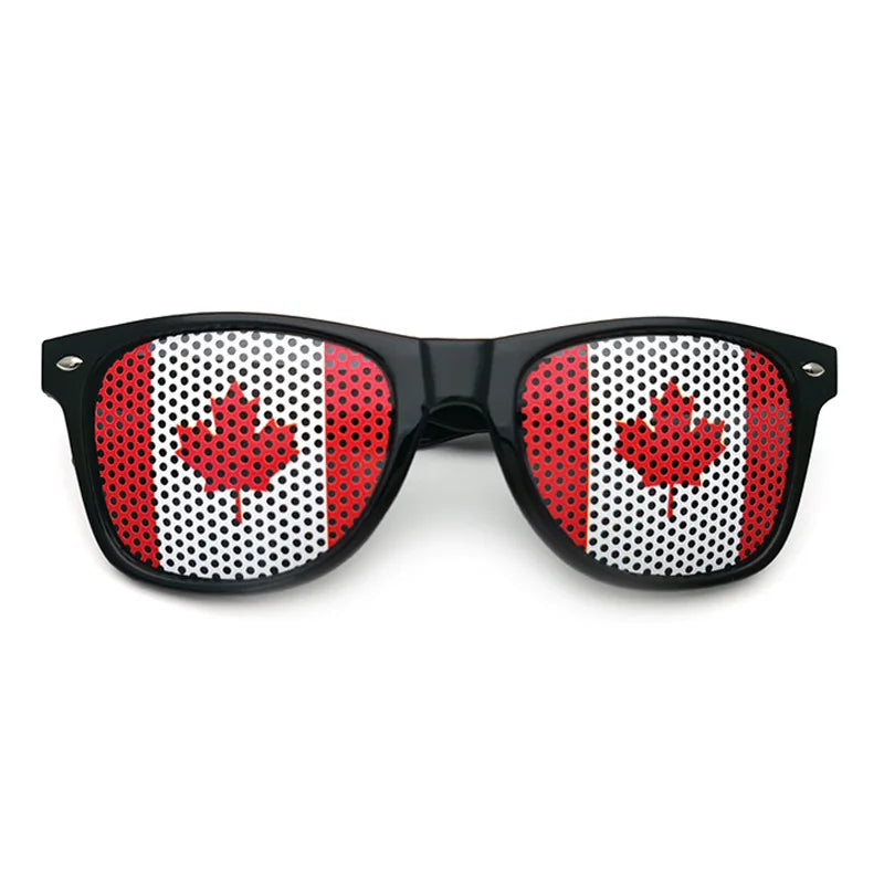 New Unisex Black Frame 42 Countries Flag Sun Glasses Decorative Spectacles Eyeglasses Frames for Party Women Men Sunglasses