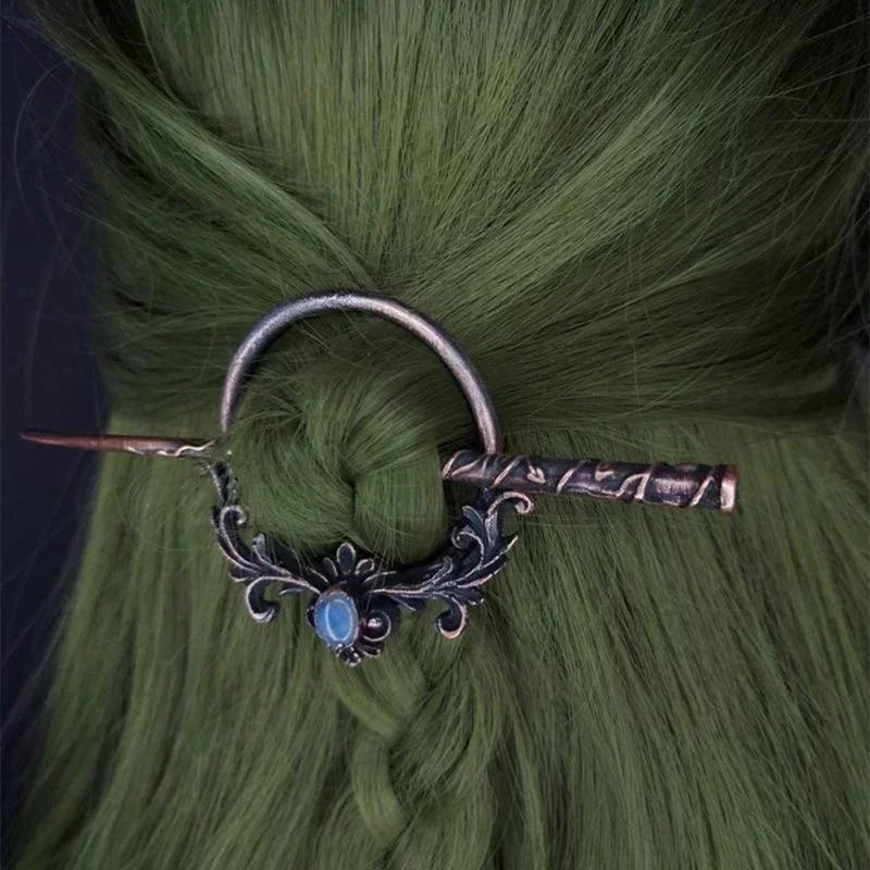 Vintage Metal Chopsticks Nordic Style Headdress Gothic Punk Hair Sticks Girls Hair Accessories for Women