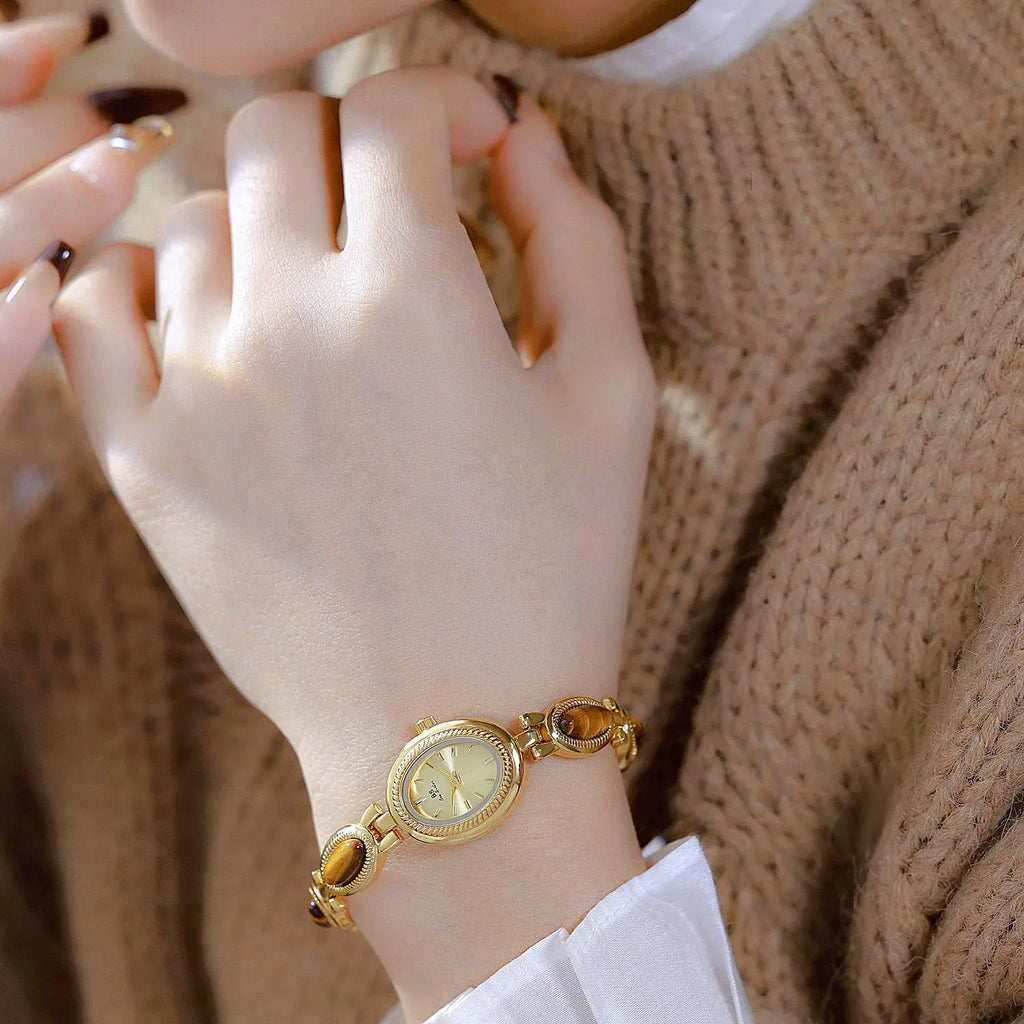 Women Bracelet Watches For Ladies Wrist Watches 2025 Top Brand Luxury relogio feminino Gold Oval Rhinestone dropshipping Fashion