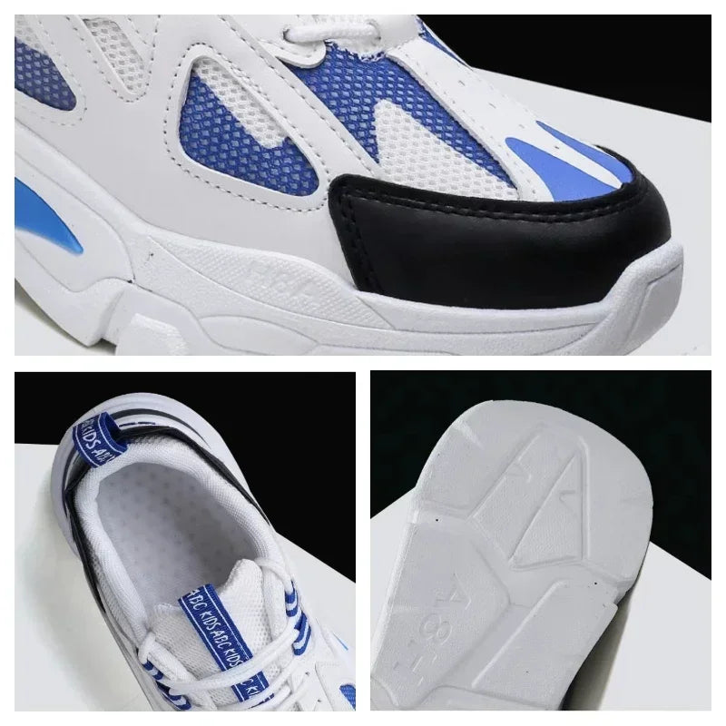 Men's Casual Sports Shoes 2023 New Men Platform Breathable Running Shoes Trendy Leather Stitching Mesh Men Nude Shoes ÐºÑ€Ð¾ÑÑÐ¾Ð²ÐºÐ¸