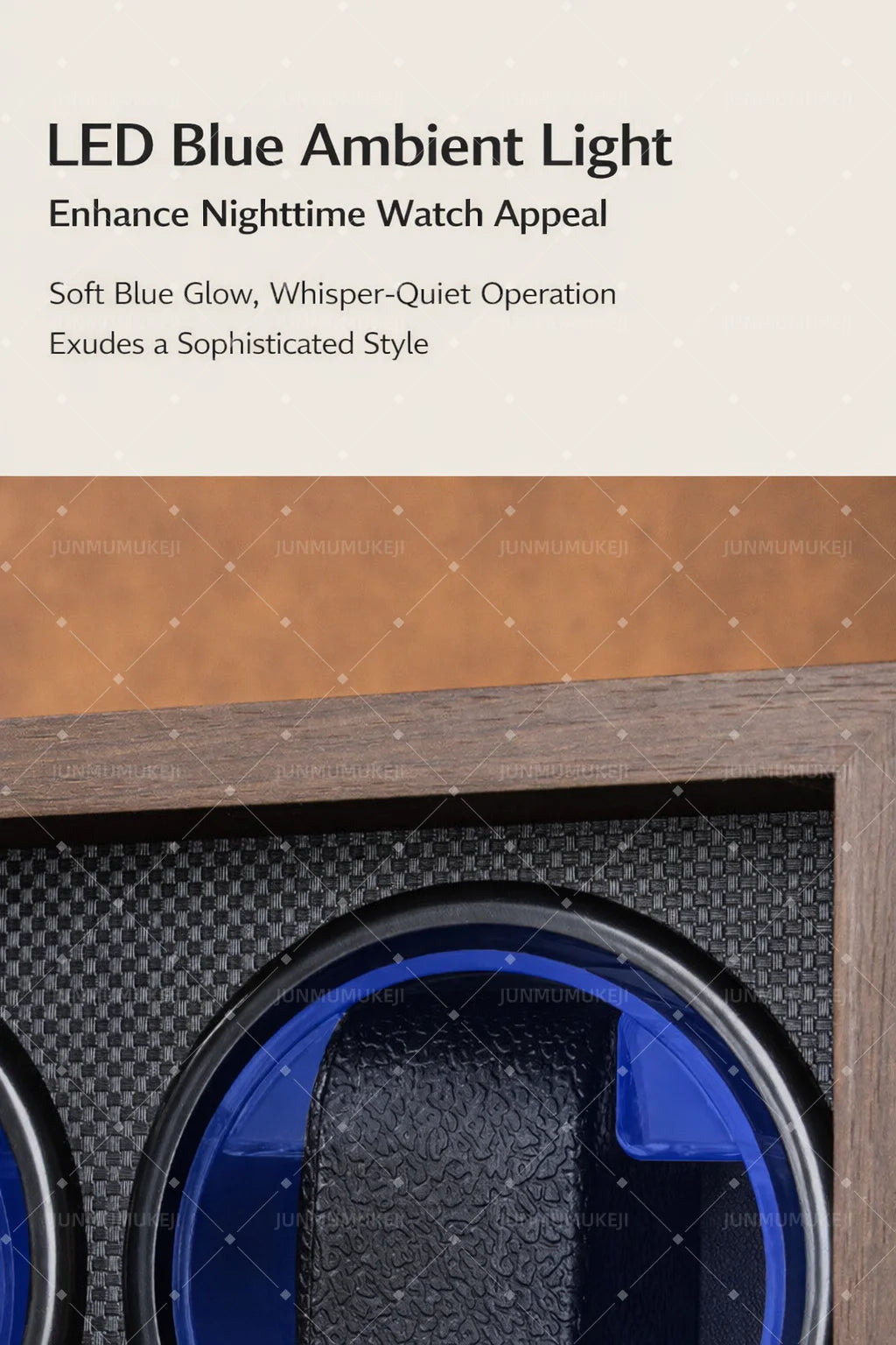 Watch Winders for Automatic Watches witn Light 1slots/2slots/4slots/6slots Watches Rotate Stand 5V-9V,1A-2A USB Cable Connection
