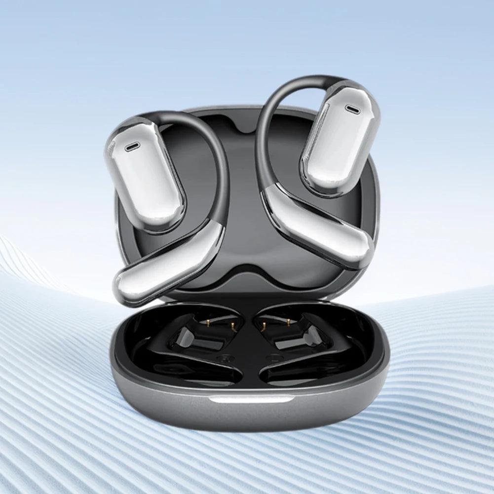 AI Translation Earphones Bluetooth-Compatible 5.4 Real Time Translator Earbuds Waterproof Touch Screen Open Ear Headphones