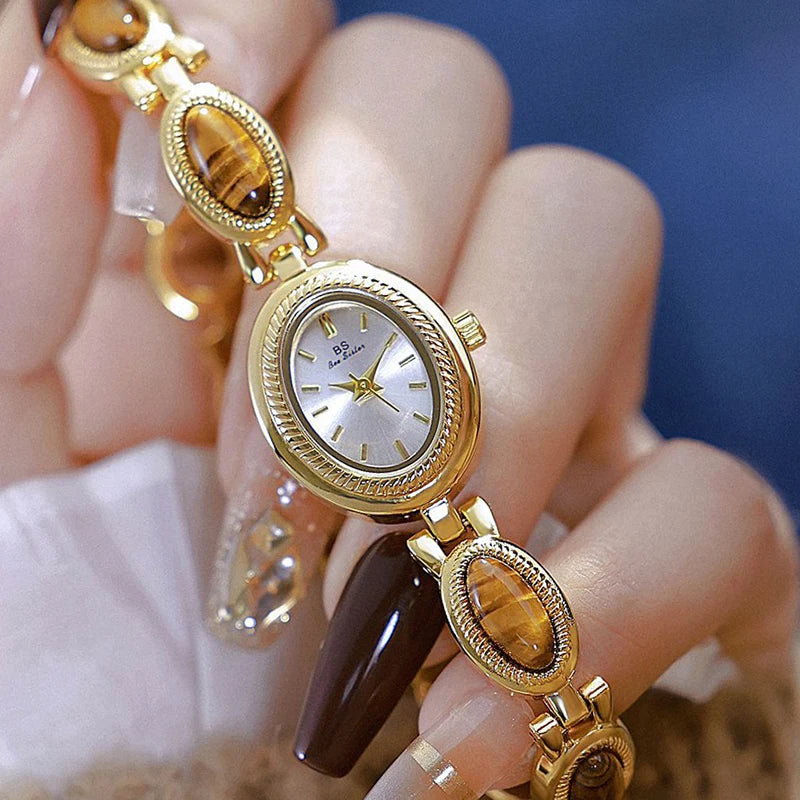 Women Bracelet Watches For Ladies Wrist Watches 2025 Top Brand Luxury relogio feminino Gold Oval Rhinestone dropshipping Fashion