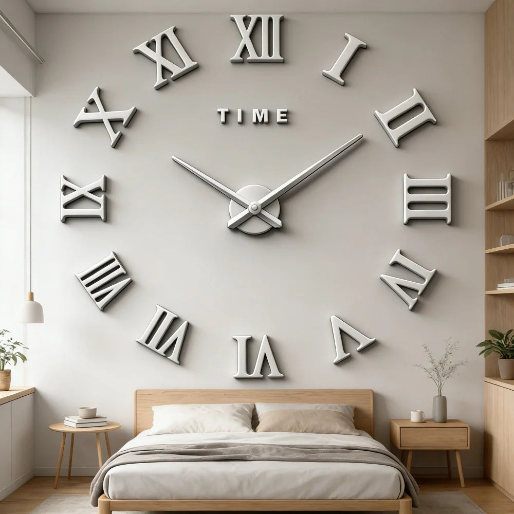 New Modern Design Large Wall Clock 3D DIY Quartz Clocks Fashion Watches Acrylic Mirror Stickers Living Room Home Decor Horloge