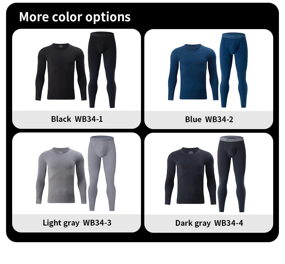 1/2/4-Piece Men's Long-sleeved Trousers In Autumn And Winter Thermal Underwear Casual Joker Sports Fitness Solid Color Suit