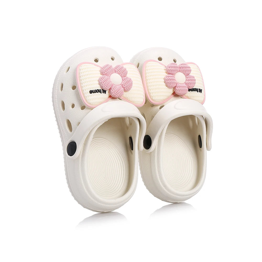 Children Garden Shoes Cute Cute Big Bow Beach Sandals Babies Slippers High Quality Soft Kids Outdoor Slippers Flip Shoes