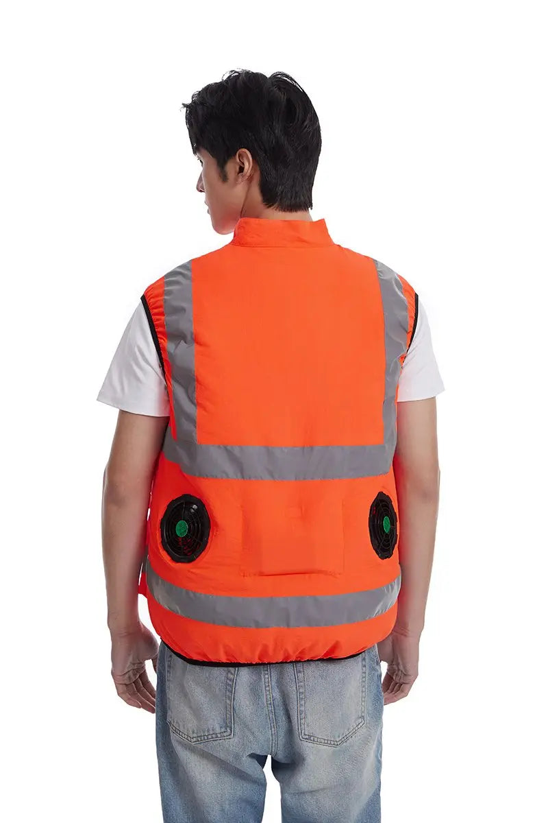 AKOOUS 6500 RPM 12V/5V USB 3-Fans Cooling Vest Air Conditioned Clothes Men Women Outdoor Work Fishing Body Cooling Jacket