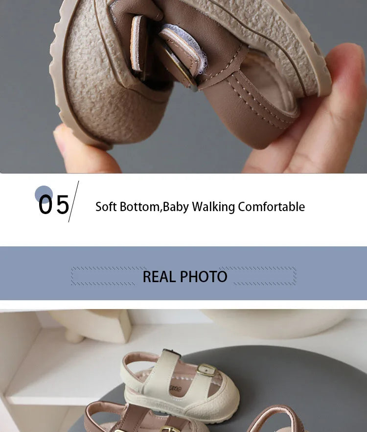 Korean Style Sport Sandal for Children Summer Toddler Shoes Soft-soled Non-slip Student Beach Sandals for Kids Boys Girls H05303