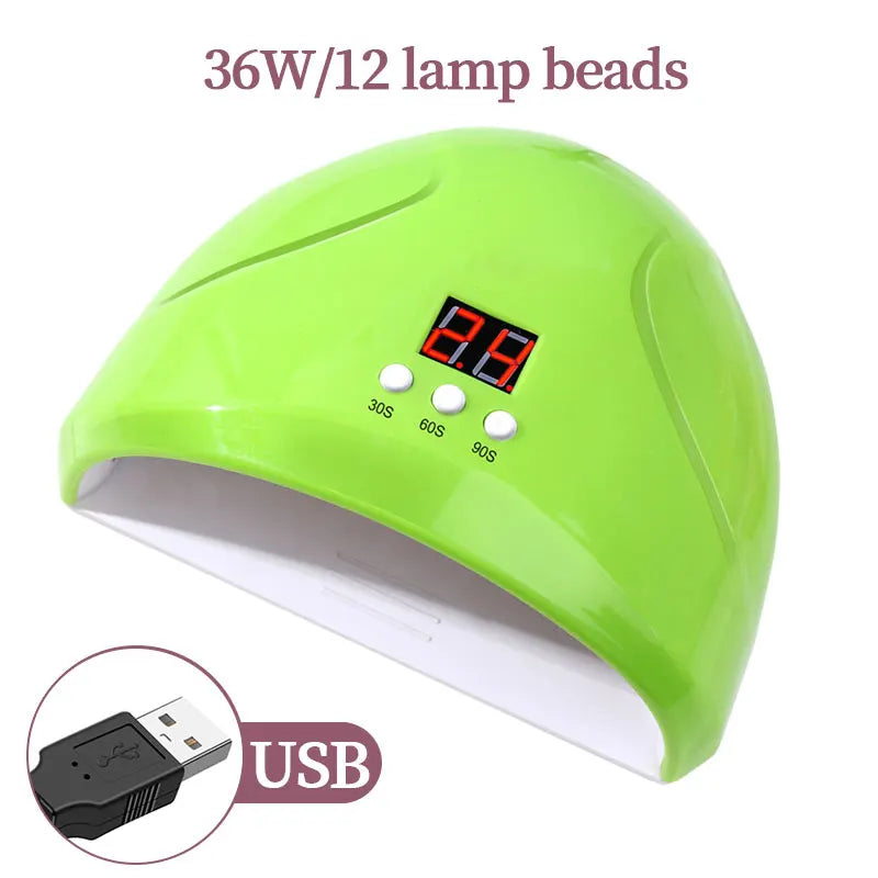 LULAA Portable Nail Lamp Professional Fast Curing Nail Dryer  UV LED Nail Light for Acrylic nails Gel polish Travel Home