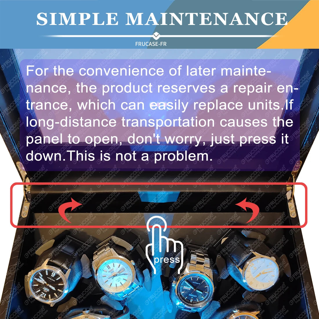 FRUCASE PU Watch Winder for automatic watches automatic winder 6 watches