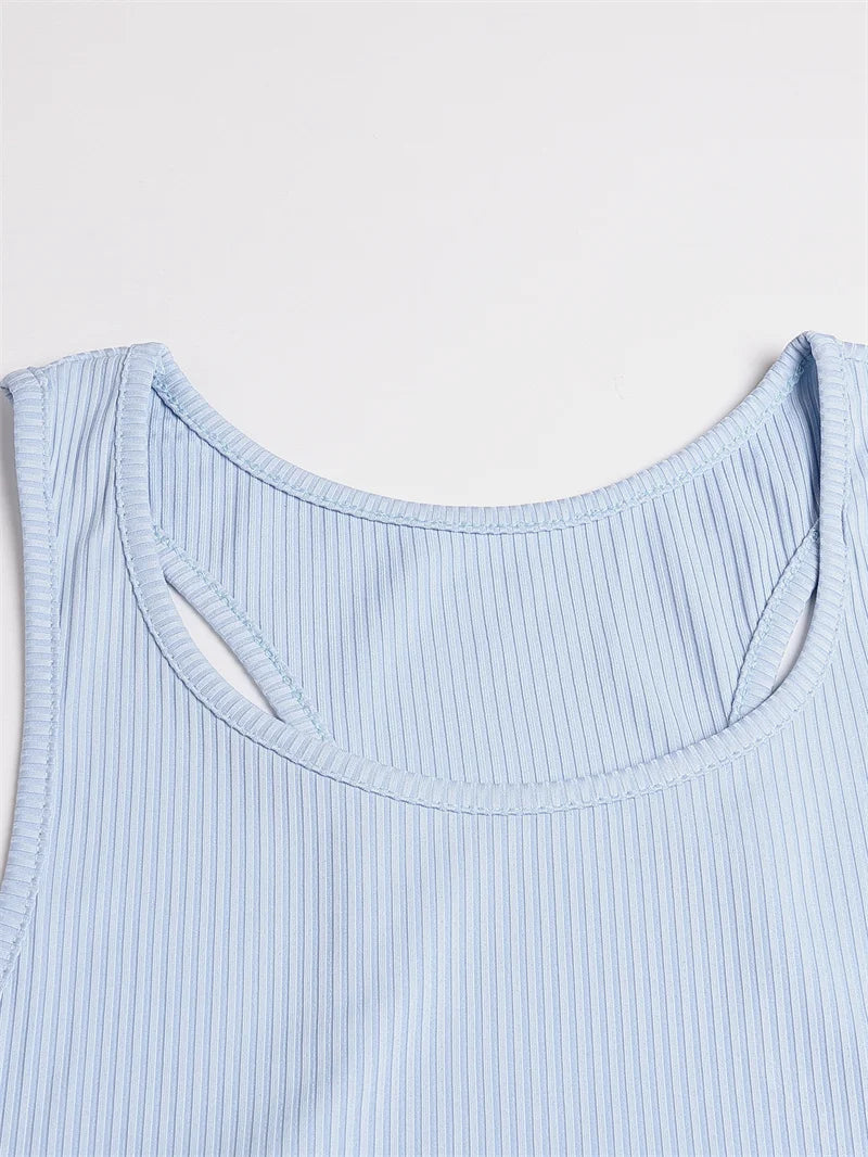 Men's Summer O-neck loose stripe gym Tank top Men Fitness sleeveless pullover Sports Undershirt Elasticity casual vest men tops