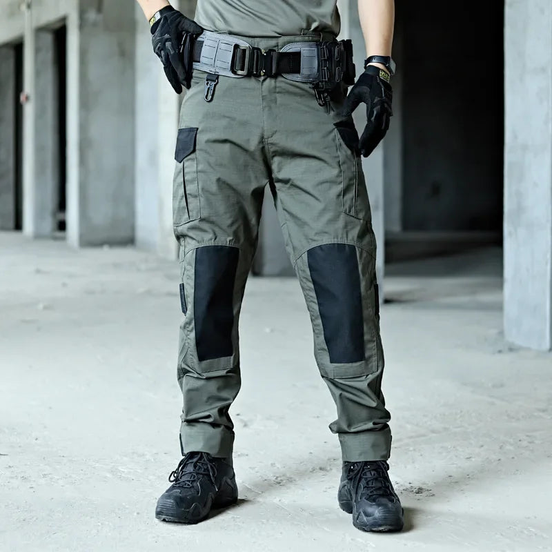 Military Tactical Cargo Pants Men Army Training Trousers Casual Multi Pockets Wear-Resistant Waterproof Pant Male Hiking Pants