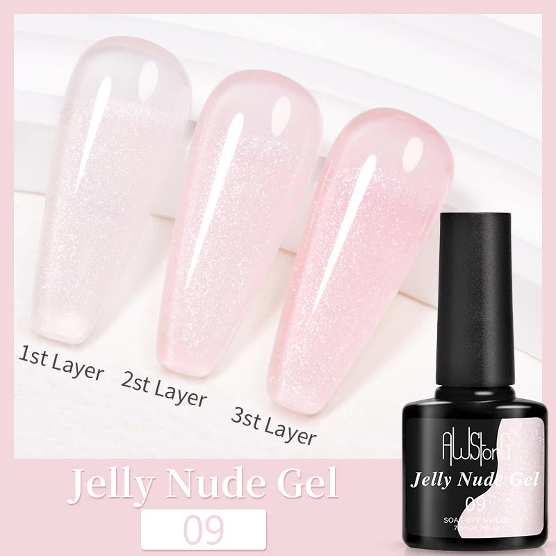 AWStorG 15ML Nail Tips Glue Gel For Falses Nail Tips Fast Extension 3 IN 1 Function Nails Art Transparent Gel Polish Soak Off UV