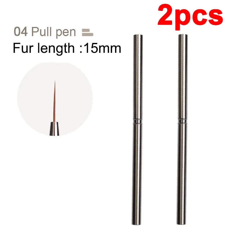 Nails Art Liner Brushes Striping Drawing Elongated Lines Painting 6/9/12/15/18mm Nail Professional Manicure Tool ZJS02