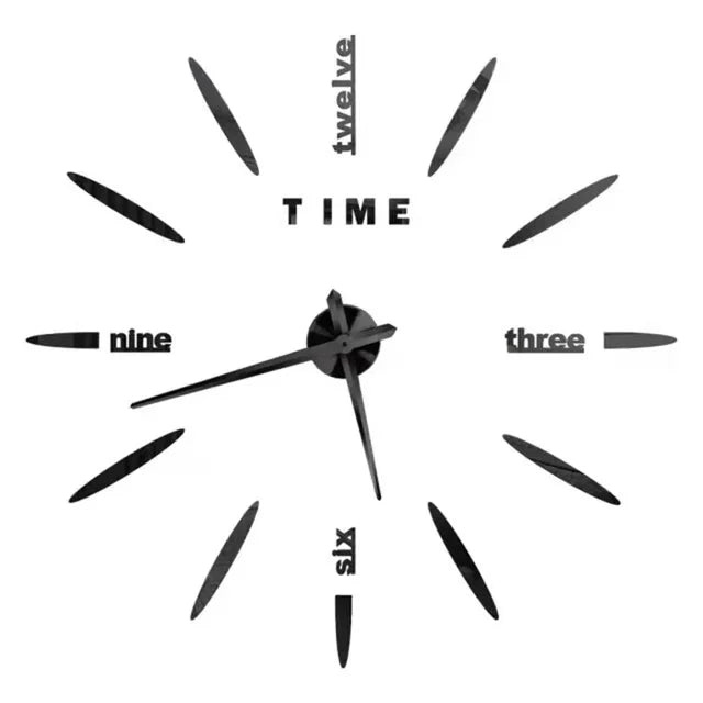 New Modern Design Large Wall Clock 3D DIY Quartz Clocks Fashion Watches Acrylic Mirror Stickers Living Room Home Decor Horloge