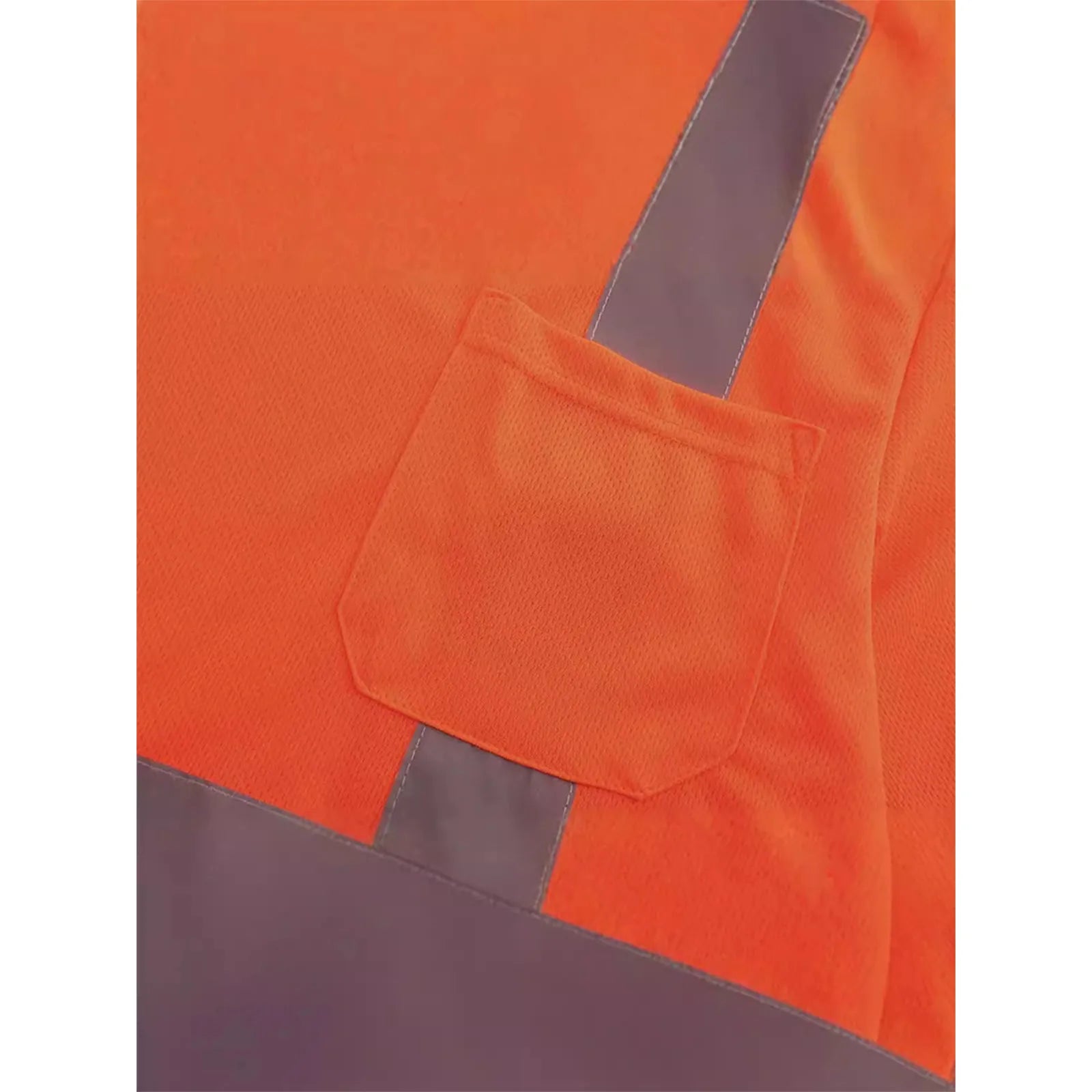 High Visibility Long Sleeve Round Neck T-shirt Reflective Workwear For Engineering Wharf Moisture Wicking Casual Men Top