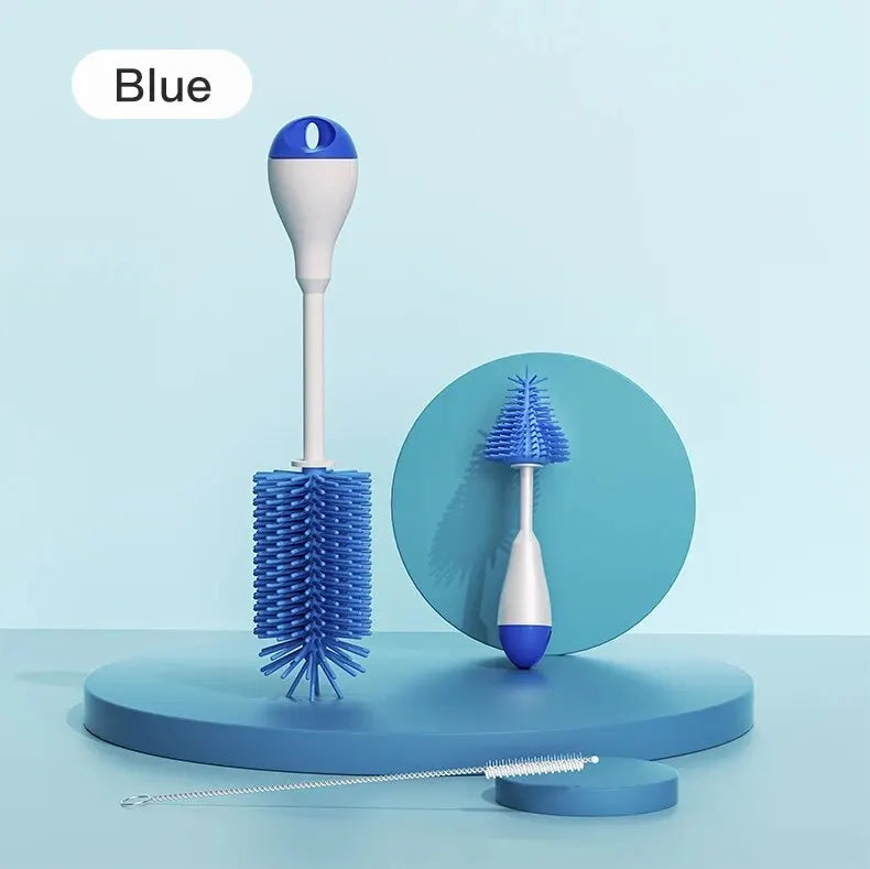 360° Silicone Baby Bottle Cleaning Brush Set 3-in-1 – Bottle, Pacifier & Straw Cleaner