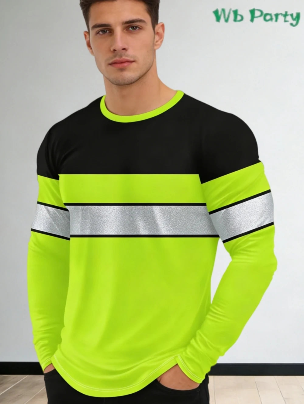 Men's 3D Printed New Secure Logo Color Blocking Design Long-Sleeved T-Shir Fashion Spring Daily Casual Work Wear Men's T-Shirts