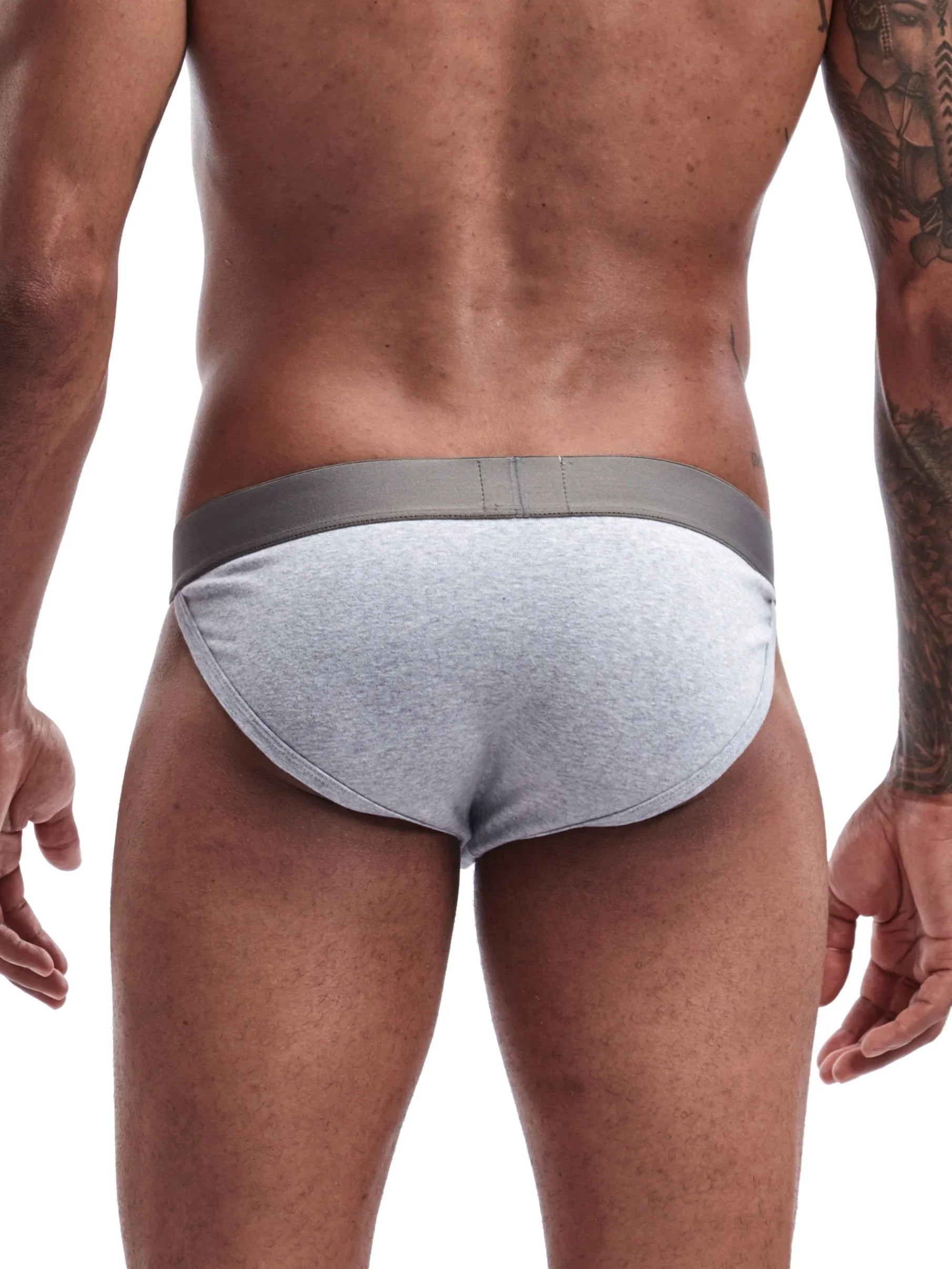 Men's Low Rise Cotton Bikini Underwear Breathable Stretch Support Briefs Wide Waistband Underpants Male Panties Hip Brief