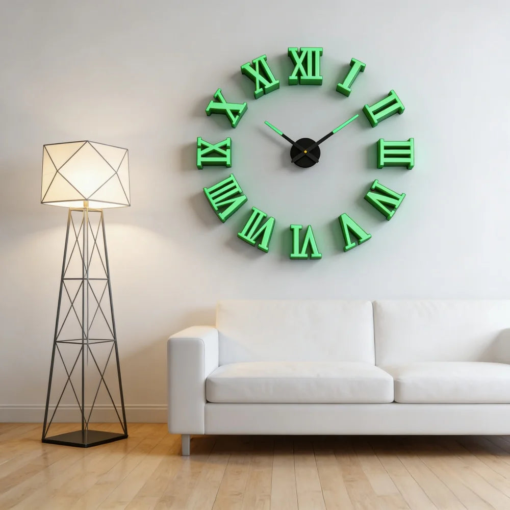 New Modern Design Large Wall Clock 3D DIY Quartz Clocks Fashion Watches Acrylic Mirror Stickers Living Room Home Decor Horloge