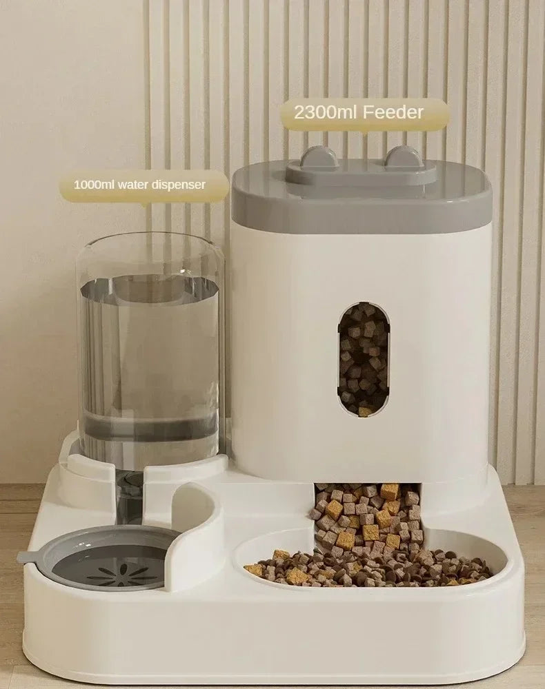 Automatic Pet Feeder with Water Fountain – Dog & Cat Food Bowl