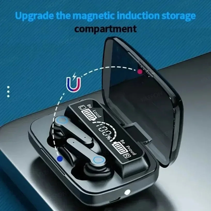 M19 Bluetooth Wireless Headset 5.3 Bluetooth Earphones IPX5 Waterproof Headsets with Mic HiFi Stereo Music Earbuds for All Phone