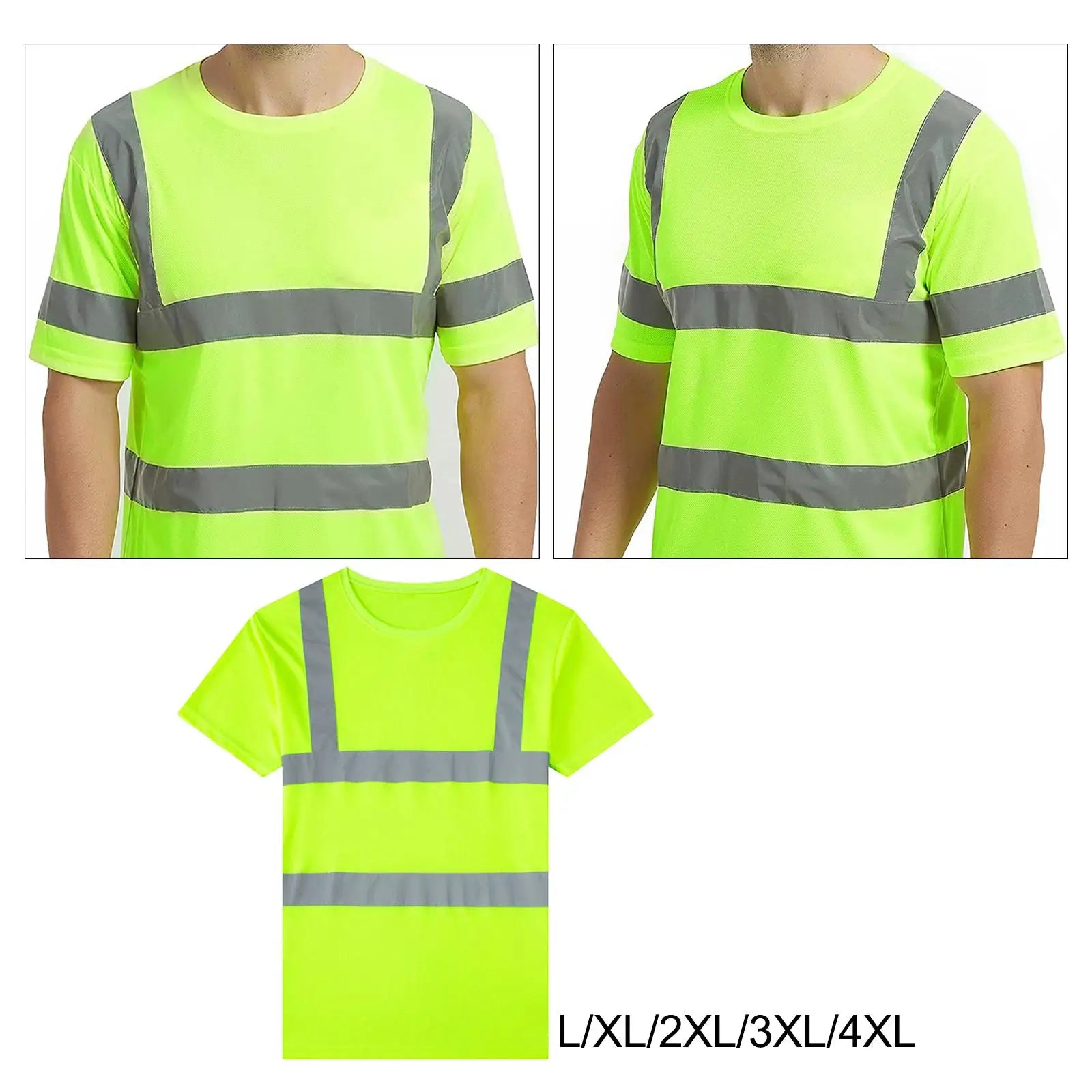 High Visibility Short Sleeve Reflective Work Shirts for Night Work Warehouse