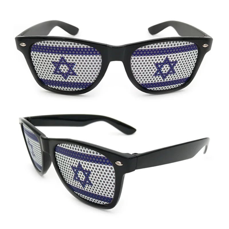 New Unisex Black Frame 42 Countries Flag Sun Glasses Decorative Spectacles Eyeglasses Frames for Party Women Men Sunglasses
