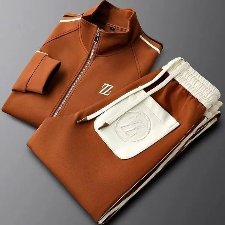 2025 men tracksuit Sportswear Suit Men's Jacket Trendy ins Embroidered Fashion Men's Jacket Trousers Two-Piece Set men clothing