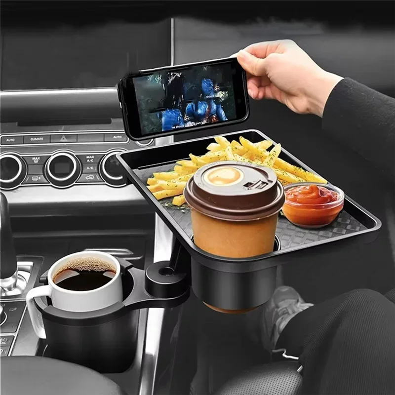 Portavasos Universal para Auto 360° – Organizador Doble Ajustable