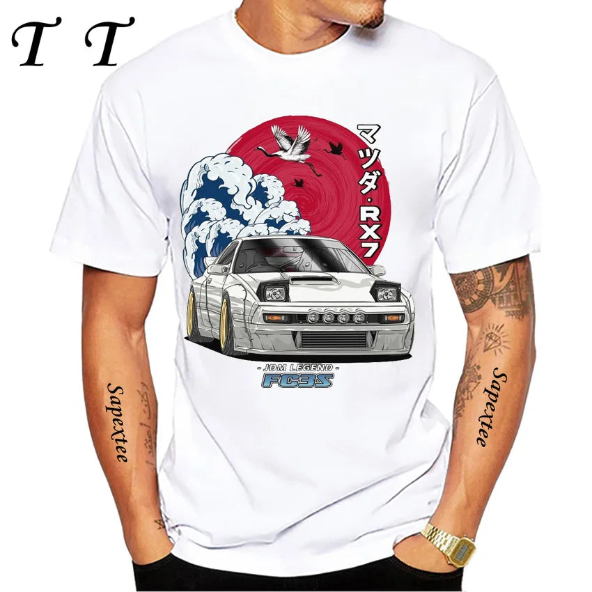 JDM Subie Impreza WRX Bugeye 2000 T-Shirt New Summer Men's Short Sleeve Funny Car Design Sport White Casual Boy Tee shirt Tops