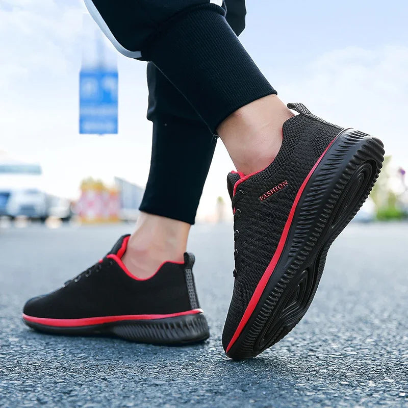 Men's and Women's Walking Knitted Shoes, Fashionable, Breathable, Sports, Fitness, Lightweight Sports Shoes, Casual Shoes, 2025