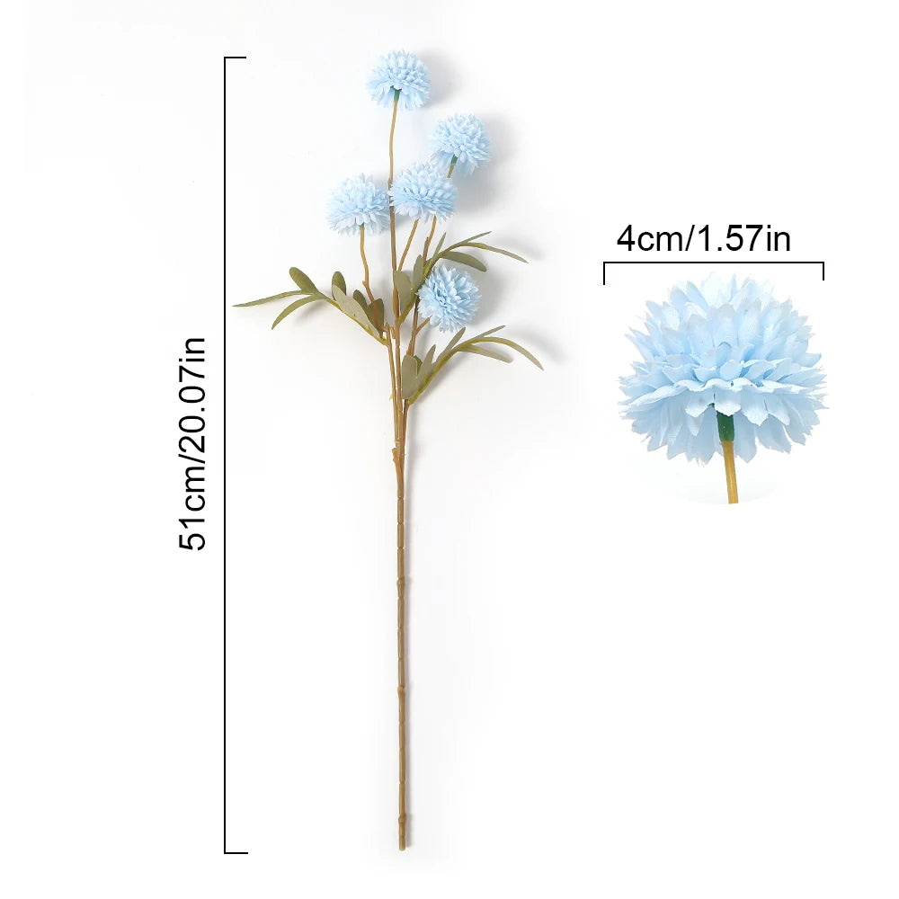 1Pcs Artificial Flowers Bouquet 51CM Hydrangea Fake Flowers for Home Decor Gardern Wedding Decoration Valentine's Day Ornament