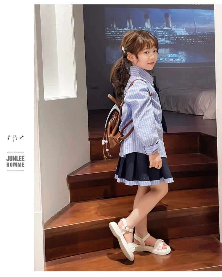 Girls Summer Beach Sandals 2025 New Solid Color Kids Causal Sandals Fashion Sweet Bow School Versatile Children Princess Shoes