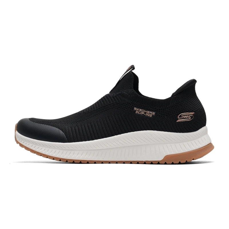 Skechers Women's Sports Shoes for Fitness Training, Walking, Exercise, Slip-On, Breathable Casual Shoes 117745-Blk