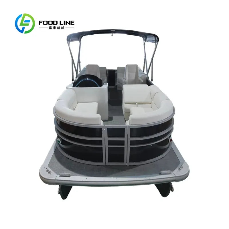 Inflatable Pontoon Yacht 16ft, High Quality Foldable Water Craft for Seaside Entertainment Fun