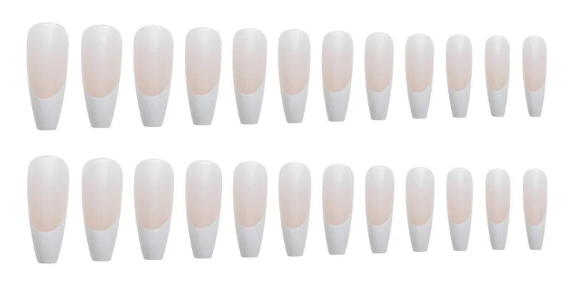 Nail Art Fake Nails Artificial Square Head Press on Acrylic Nail Tips Seamless Removable False Nails Ballerina Press on Nails