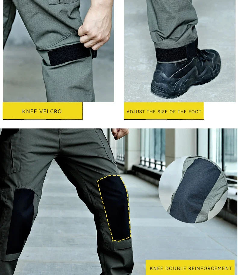 Military Tactical Cargo Pants Men Army Training Trousers Casual Multi Pockets Wear-Resistant Waterproof Pant Male Hiking Pants