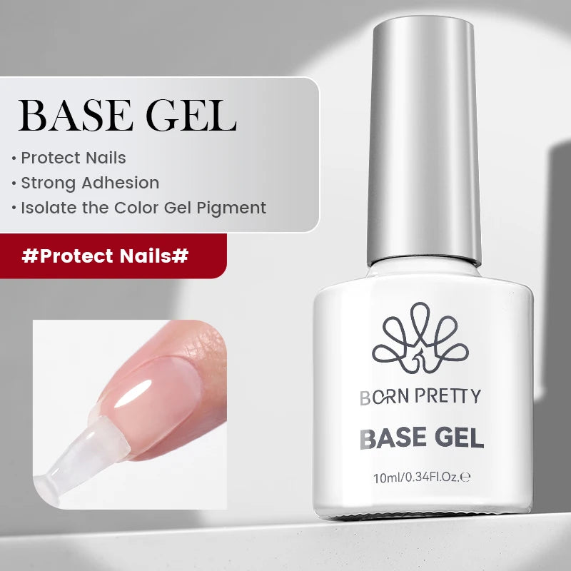 BORN PRETTY 10ml Translucent Jelly Nude Gel Nail Polish Colorful  Varnish Semi Permanent UV LED Nail Art  Manicure Gel