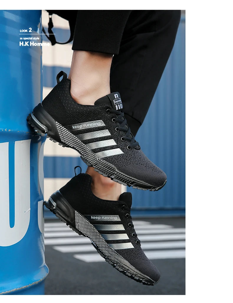 Men Shoes Comfortable Non-Slip Stable Shock Absorption Light Couple Shoes and Men's Sneakers Mesh Breathable Casual Basket Homme