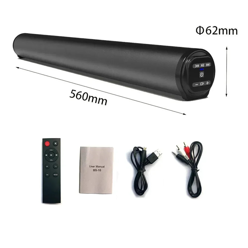 Portable Super Powerful Sound Bar Wireless Bluetooth Speaker Surround Stereo Home TV Sound Box Subwoofer FM Radio Caixa De Som